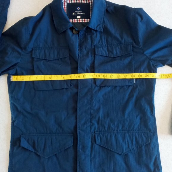 Ben Sherman military style navy Nylon Jacket size medium - Picture 5 of 8